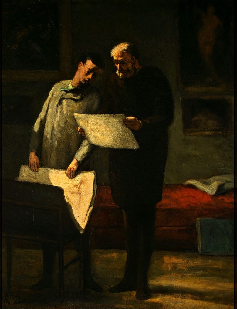 Conseil à un jeune artiste, Daumier