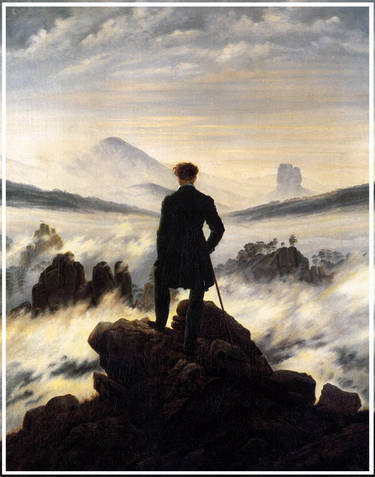 Le voyageur au-dessus de la mer de nuages, Friedrich